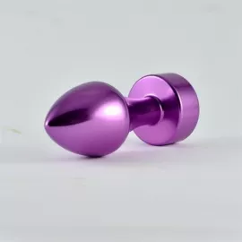 Анальная пробка - Heavy Metal Anal Plug Rosebud Aluminium Purple - 3
