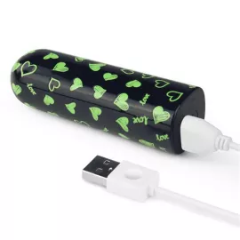 Вибропуля - Rechargeable Glow-in-the-dark Heart Massager - 2