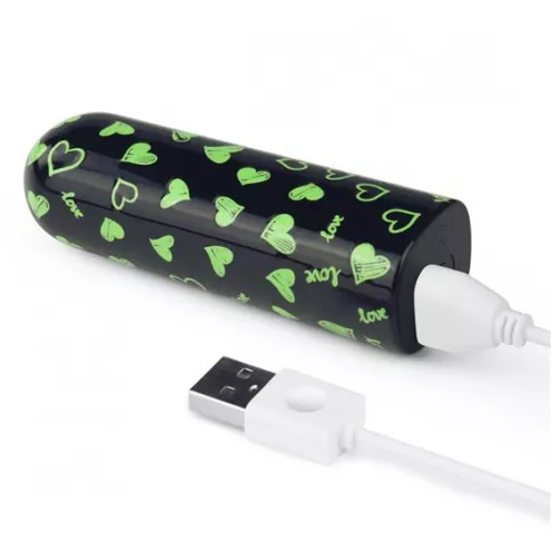 Вибропуля - Rechargeable Glow-in-the-dark Heart Massager