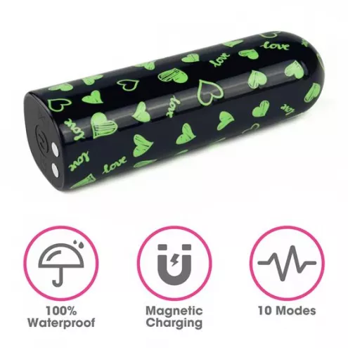 Вибропуля - Rechargeable Glow-in-the-dark Heart Massager