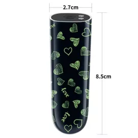 Вибропуля - Rechargeable Glow-in-the-dark Heart Massager - 3