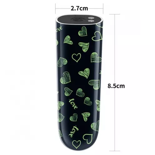 Вибропуля - Rechargeable Glow-in-the-dark Heart Massager