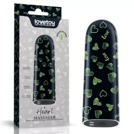 Вибропуля - Rechargeable Glow-in-the-dark Heart Massager - 1