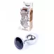Анальна пробка Jewellery Silver Plug Black