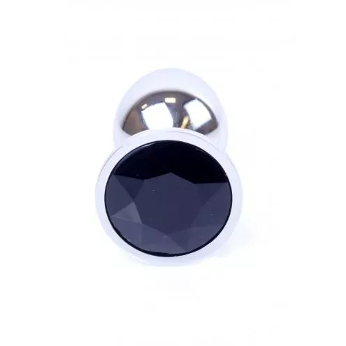 Анальна пробка B - Series HeavyFun Jewellery Silver Plug, чорна