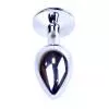 Анальна пробка B - Series HeavyFun Jewellery Silver Plug, чорна