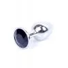 Анальна пробка B - Series HeavyFun Jewellery Silver Plug, чорна