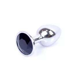 Анальна пробка B - Series HeavyFun Jewellery Silver Plug, чорна - 1