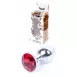 Анальна пробка Jewellery Silver Plug Red