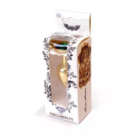 Анальна пробка Jewellery Gold PLUG Green - 5