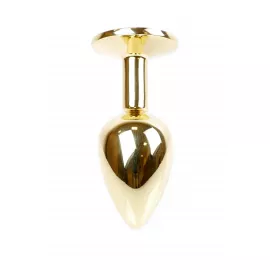 Анальна пробка Jewellery Gold PLUG Green - 2