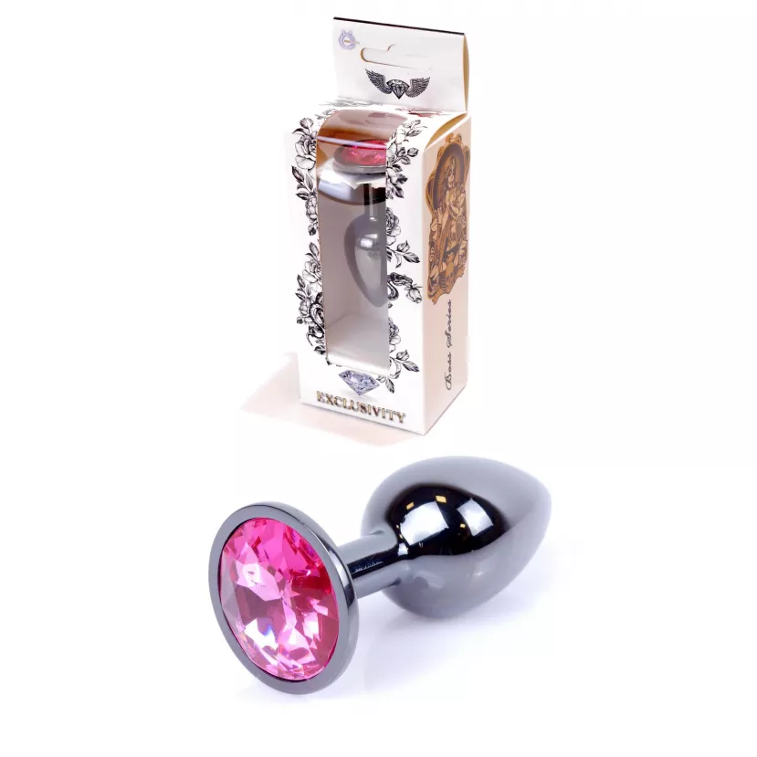 Анальна пробка Jewellery Dark Silver PLUG Pink