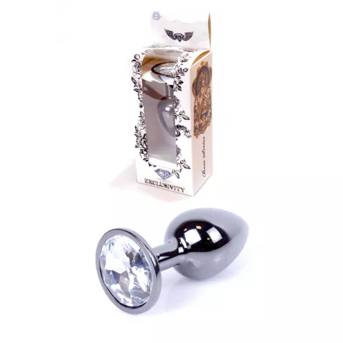 Анальна пробка Jawellery Dark Silver PLUG Clear