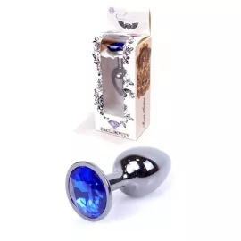 Анальная пробка - Jewellery Dark Silver PLUG Dark Blue