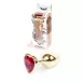 Анальна пробка Jewellery Gold Heart PLUG Red