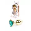 Анальна пробка Jawellery Gold Heart PLUG Green