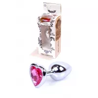Анальна пробка - Jawellery Silver Heart PLUG Pink