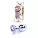 Анальна пробка Jewellery Silver Heart PLUG Clear
