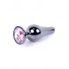 Анальна пробка Jawellery Dark Silver Butt Plug Rose