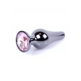 Анальна пробка Jawellery Dark Silver Butt Plug Rose - 8