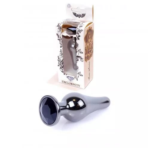 Анальная пробка Jewellery Dark Silver BUTT PLUG Black