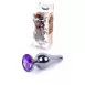 Анальная пробка Jewellery Dark Silver BUTT PLUG Purple