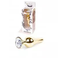Анальная пробка Jawellery Gold BUTT PLUG Clear