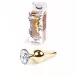 Анальная пробка Jawellery Gold BUTT PLUG Clear