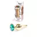 Анальная пробка Jawellery Gold BUTT PLUG Green