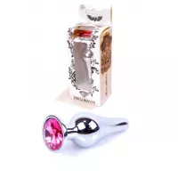 Анальна пробка Jawellery Silver BUTT PLUG Pink