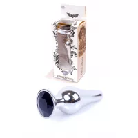 Анальная пробка Jawellery Silver BUTT PLUG Black