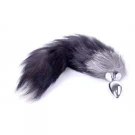 Анальная пробка с хвостом Fox TAIL Black XXL - 5