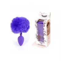 Анальная пробка Jawellery Silikon PLUG Bunny-Tail Purple
