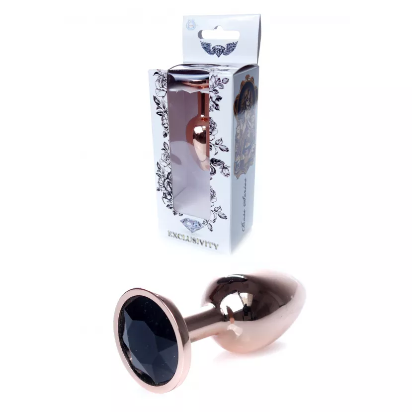 Анальная пробка Jewellery Red Gold PLUG Black