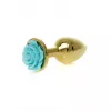 Анальна пробка Plug-Jewellery Gold PLUG ROSE- Light Blue