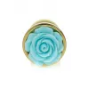 Анальна пробка Plug-Jewellery Gold PLUG ROSE- Light Blue