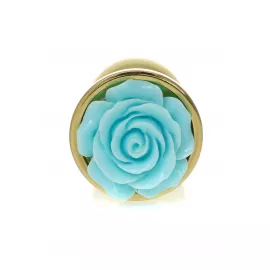 Анальна пробка Plug-Jewellery Gold PLUG ROSE- Light Blue - 6