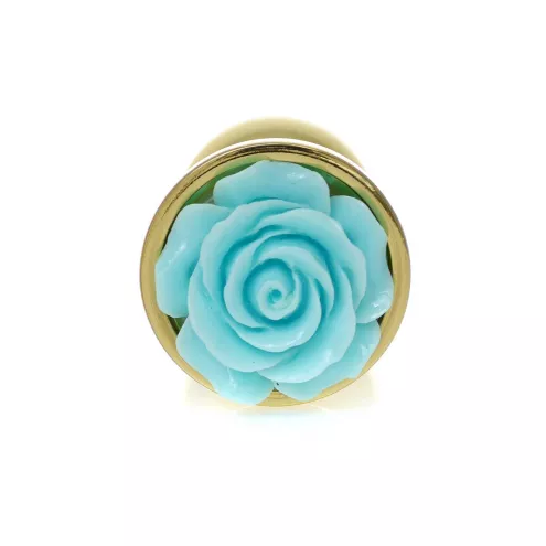 Анальна пробка Plug-Jewellery Gold PLUG ROSE- Light Blue