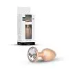 Анальна металева пробка Plug-Jewellery Pearl Gold PLUG- Clear M