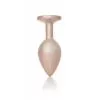 Анальна металева пробка Plug-Jewellery Pearl Gold PLUG- Clear M