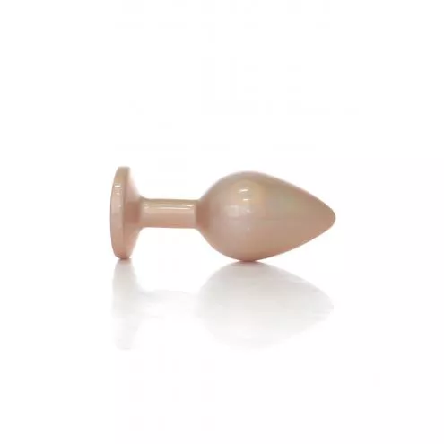 Анальна металева пробка Plug-Jewellery Pearl Gold PLUG- Clear M