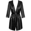 Комплект Obsessive Satinia robe (Чорний, L/XL)