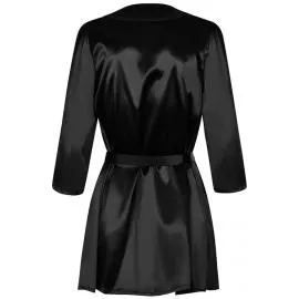 Комплект Obsessive Satinia robe (Черный, S/M) - 3