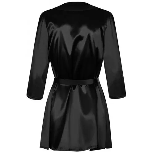 Комплект Obsessive Satinia robe (Чорний, L/XL)