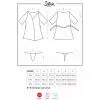 Комплект Obsessive Satinia robe (Чорний, L/XL)