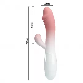 Вібратор - Pretty Love Snappy White/Light Pink - 7