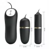 Виброяйцо с вибропулей - Pretty Love Electric Stimulation Double Vibro-Bullets Black