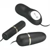 Виброяйцо с вибропулей - Pretty Love Electric Stimulation Double Vibro-Bullets Black