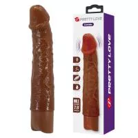 Реалистичный вибратор – Pretty Love Leander Realistic Vibrating Dildo Brown