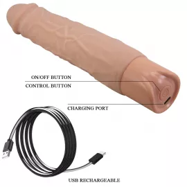 Реалистичный вибратор - Pretty Love Osric Realistic Vibrating Dildo Flesh - 4